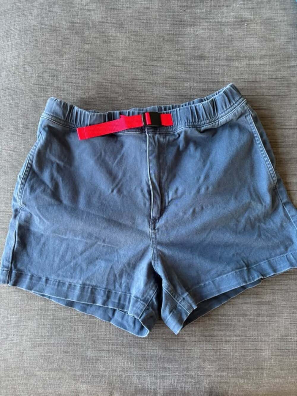 Topo Designs Women’s Mountain Shorts Blue Organic Cotton Twill Size M